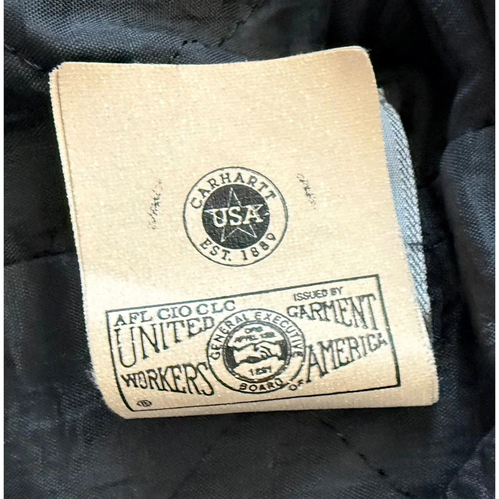 Rare Vintage Carhartt Active Worker Jacket Coat Burgandy Plum 2T 1990s 2000